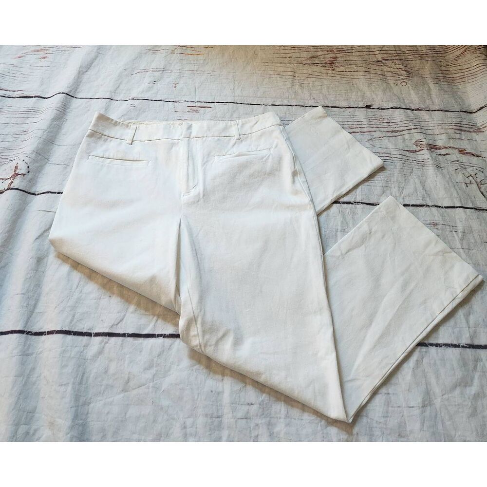 Anthropologie Maeve White Chino‎ Pants Size 12